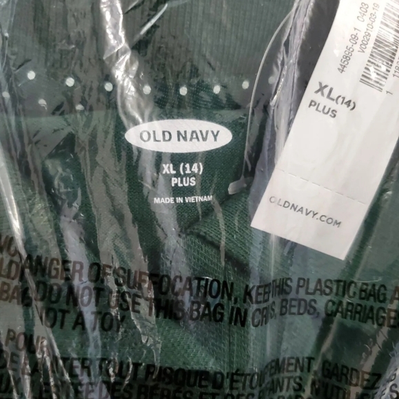 : * Old Navy girls youth long sleeve polo shirt XL 14 plus green School Uniform - Picture 2 of 4